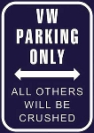 Vw Parking Only Belchpostkarte
