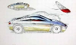 Porsche Design Study Porsche 996, Poster 1998