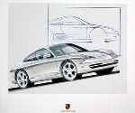 Porsche Design Studie Porsche 996 C4 Coupé, Poster 2000