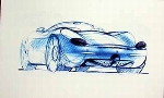 Porsche Design Study Porsche Boxster, Poster 1998