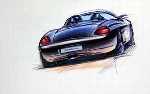 Porsche Design Study Porsche Boxster, Poster 1998