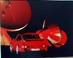 Porsche 911 Turbo Red Poster, 1992