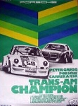 Porsche Original Rennplakat 1973 - P. Gregg Carrera Rsr Trans-am - Gut Erhalten