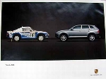 Porsche Original Werbeplakat 1986 - Porsche Cayenne Und 911 Sc - Gut Erhalten