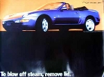 Porsche Original Werbeplakat 1990 - To Blow Off Steam, Remove Lid - Gut Erhalten