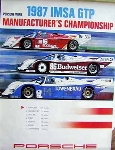 Porsche Original Rennplaakt - 1987 Imsa Gtp - Gut Erhalten