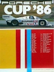 Porsche Original Racing Poster 1986 - Porsche Cup - Good Condition