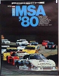 Porsche Original Rennplakat 1980 - Imsa - Leichte Gebrauchsspuren