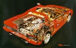 Us-import Ferrari Testarossa Cutaway Automobile