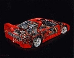 Us-import Ferrari F40 Cutaway Automobile