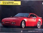 Porsche Original Werbeplakat 1985 - Porsche 944 Turbo - Gut Erhalten