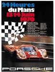 Porsche Rennplakat Reprint 24 Heures