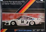 Porsche Original Rennplakat 1979 - Klaus Ludwig Porsche Kremer - Leichte Gebrauchsspuren