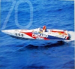 Off-shore-boot Della Valle. 70 Years Agip Poster, 1996