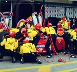 Ferrari Pit Stop. Formel 1. 70 Jahre Agip Poster, 1996