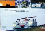 Audi Original Race Poster. 24 Hours Le Mans. Doppelsieg 2001