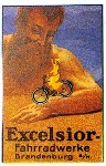 Klassische Werbung Fahrrad Excelsior
