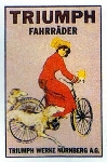 Klassische Werbung Fahrrad Triumph