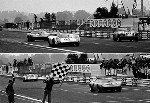 24 Hours Of Le Mans. Ickx /oliver In Their Ford Gt 40 Und Herrmann/larrousse In Their Porsche 908.