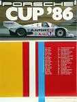 Porsche Original Racing Poster 1986 - Porsche Cup - Small Signs Of Usage