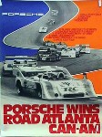 Porsche Original Rennplakat 1973 - Can-am Road Atlanta - Gut Erhalten