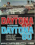 Porsche Original Rennplakat 1980 - 24 Stunden Von Daytona - Gut Erhalten