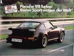 Porsche Original Werbeplakat 1984 - 911 Turbo Bester Sportwagen - Leichte Gebrauchsspuren