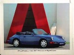 Porsche Original Werbeplakat 1990 - 911 Carrera 2 Tiptronic - Gut Erhalten