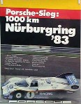 Porsche Original Rennplakat 1983 - Sieg 1000 Km Nürburgring - Mint