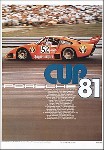 Porsche Cup 1981 - Porsche Postkarte