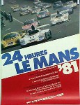 Porsche Original Rennplakat 1981 - 24 Stunden Von Le Mans - Leichte Gebrauchsspuren