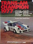 Porsche Original Rennplakat 1977 - Trans Am - Gut Erhalten
