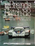 Porsche Original Rennplakat 1982 - 1000 Km Brands Hatch - Gut Erhalten
