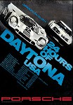 Porsche Original Rennplakat 1972 - 24 Stunden Von Daytona - Gut Erhalten