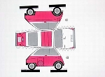 Construction Card Bmw Isetta Pink