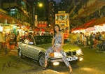 Bmw 3er Cabrio At North - Postcard Reprint