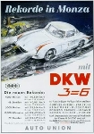 Dkw 3=6 Rennen Plakat 1955