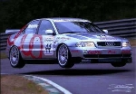 J Bintcliffle Audi A4 Rennen - Postkarte Reprint