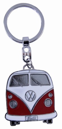 Vw Transporter T1 Metal Keyring - Red