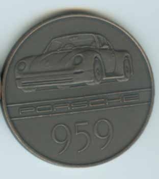 Original Porsche Calendar Coin 1985