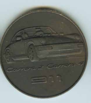 Original Porsche Calendar Coin 1990