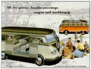 Vw Volkswagen Bulli Werbung 1955