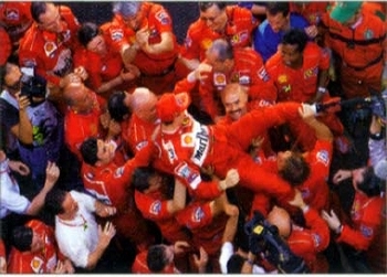 Michael Schumacher And Ferrari Crew