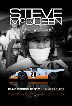 Steve Mcqueen With His Gulf Porsche 917