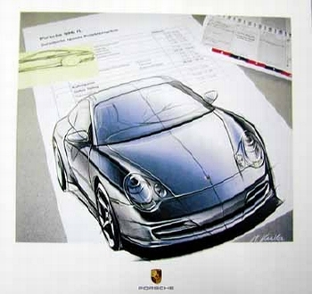 Design Study Porsche 911 Carrera Coupé - Poster