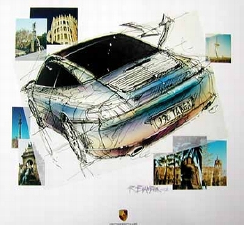 Design Study Porsche 911 Targa - Poster