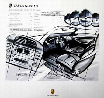 Design Studie Porsche 911 Carrera - Poster