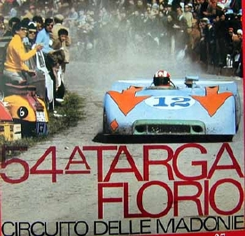 Poster 50 Jahre Porsche 1998, Porsche 908/03 Spyder Targa Florio