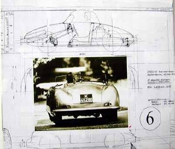 Poster 50 Jahre Porsche 1998, Prof. Ferry Porsche Auf Seiner Nr. 1