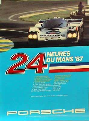 Porsche 24 Stunden Von Le Mans 1987 - Porsche Original Rennplaka